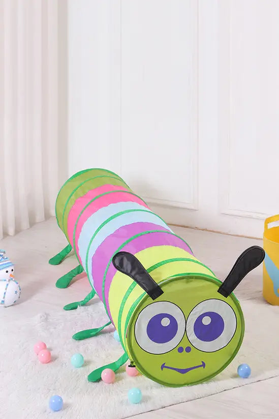 Kids Caterpillar Crawl Tunnel, Pop-Up Colorful Play Tunnel for Toddlers, 180cm Long with Carry Bag