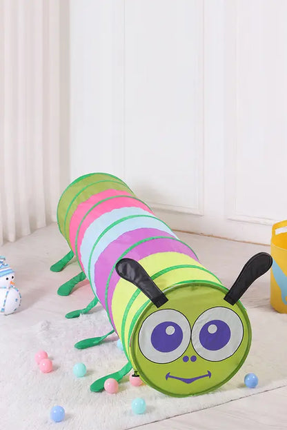 Kids Caterpillar Crawl Tunnel, Pop-Up Colorful Play Tunnel for Toddlers, 180cm Long with Carry Bag