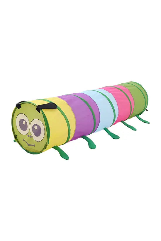 Kids Caterpillar Crawl Tunnel, Pop-Up Colorful Play Tunnel for Toddlers, 180cm Long with Carry Bag