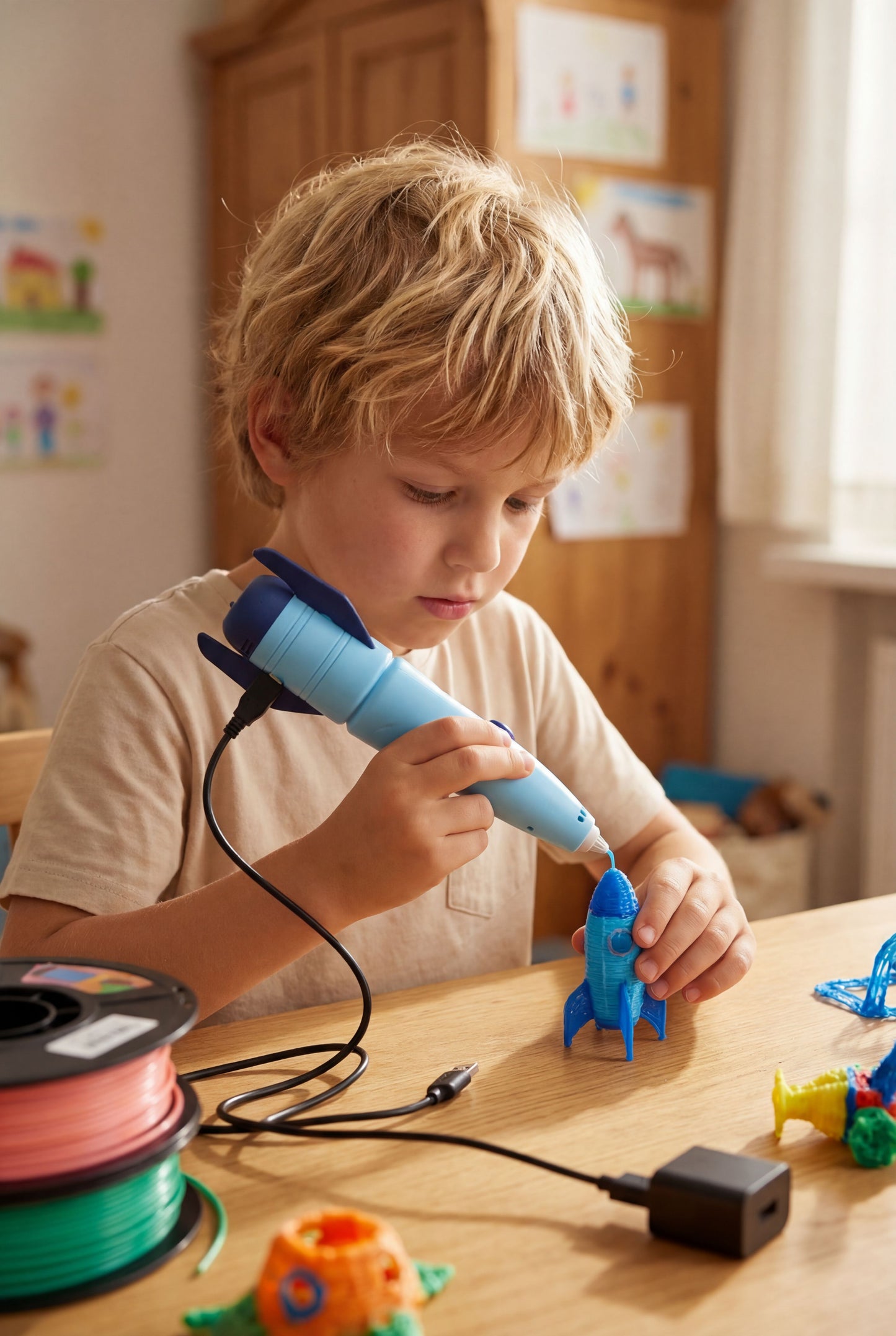 Rocket 3D Printing Pen - Creative 3D Drawing Toy for Boys