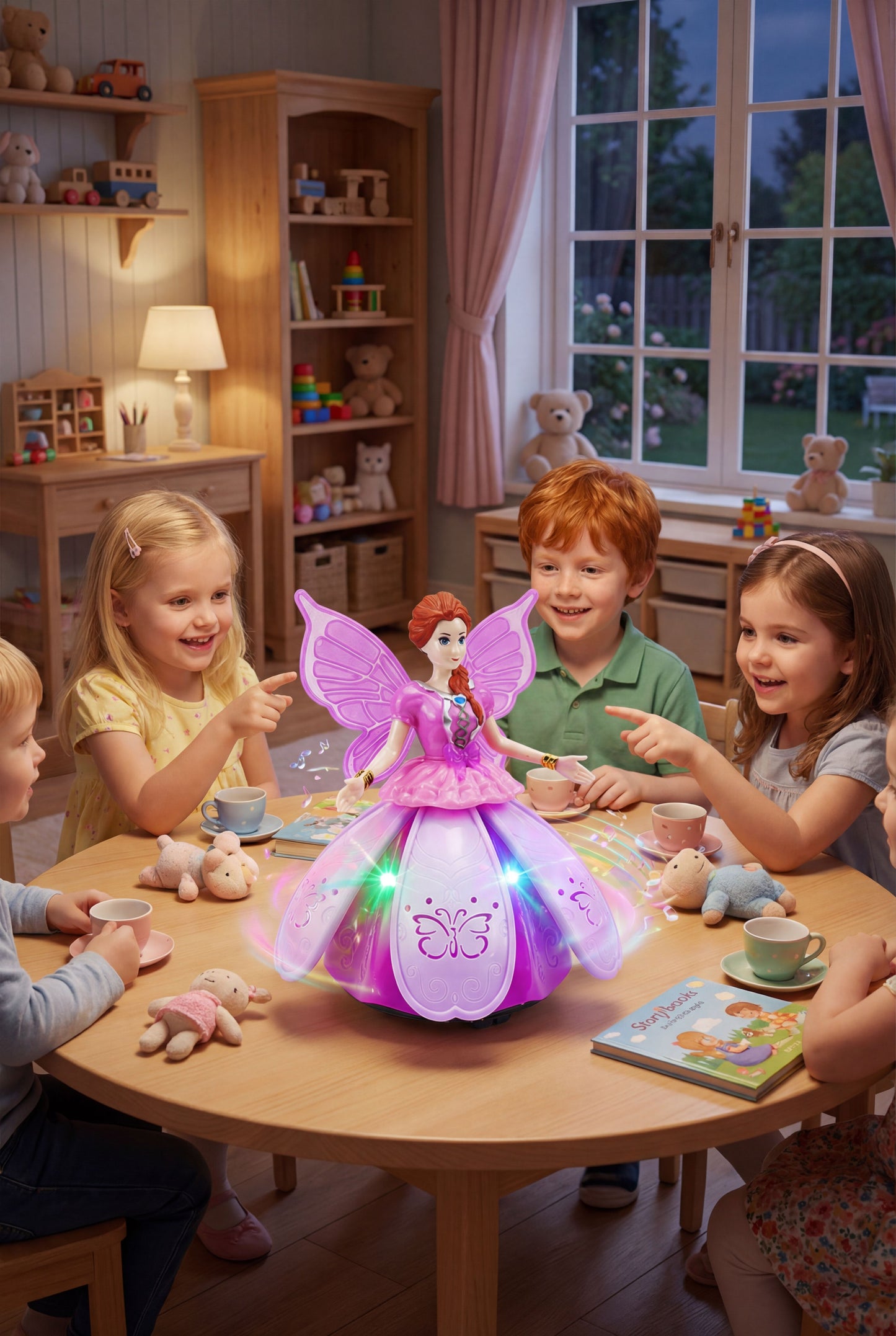 Musical Dancing Butterfly Princess - Interactive Doll with LED Lights