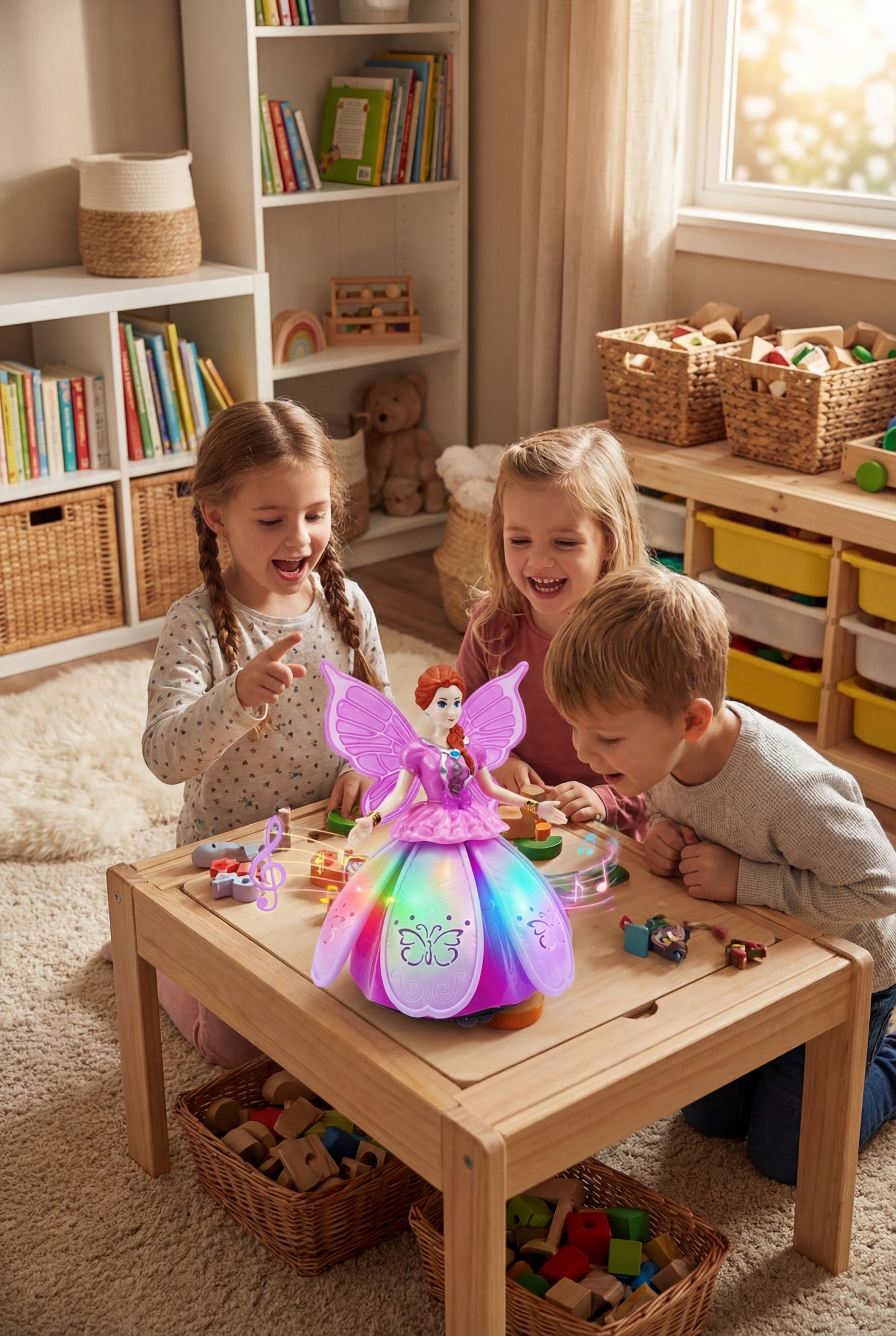 Musical Dancing Butterfly Princess - Interactive Doll with LED Lights