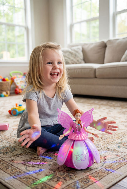 Musical Dancing Butterfly Princess - Interactive Doll with LED Lights