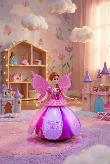 Musical Dancing Butterfly Princess - Interactive Doll with LED Lights