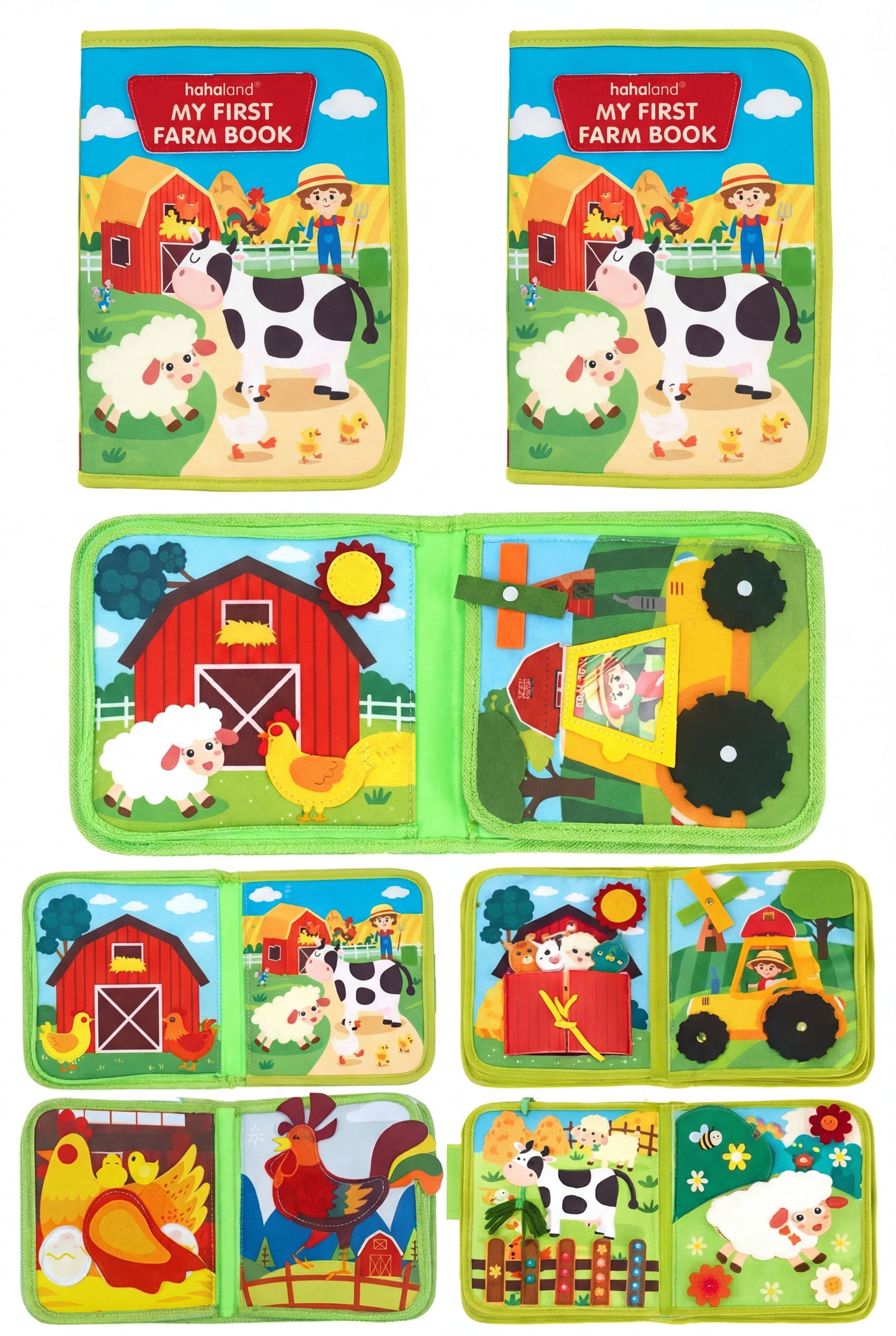 Farm Themed Cloth Busy Book - Interactive Montessori Toy for Early Learning