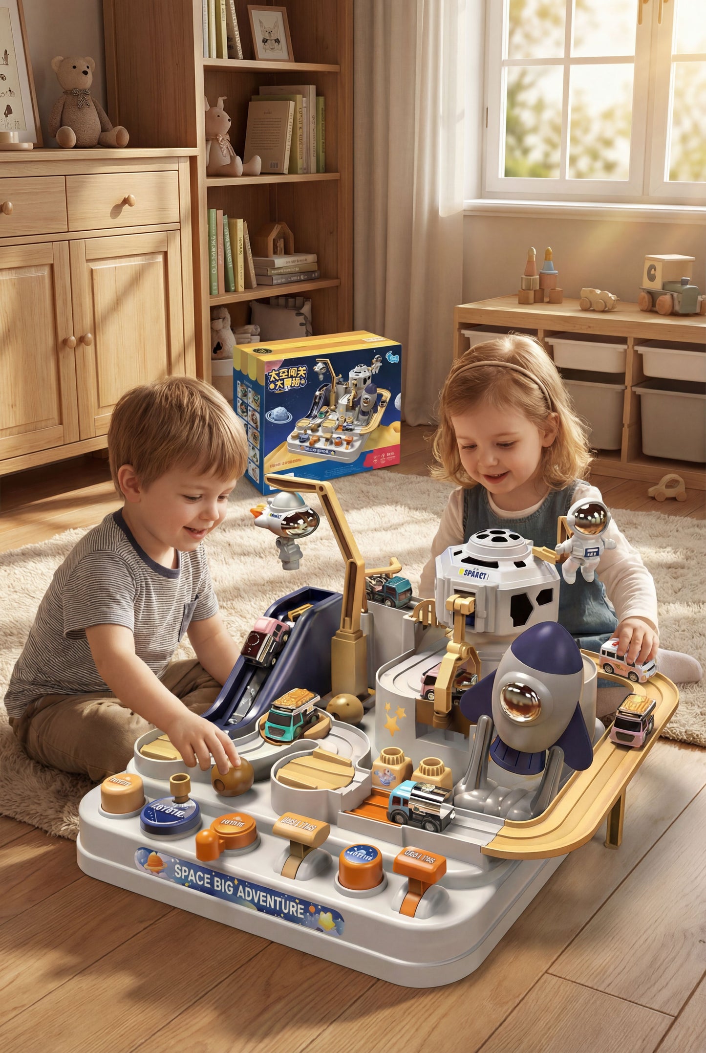 Space Big Adventure Track Set - Interactive Pretend Play Toy for Kids