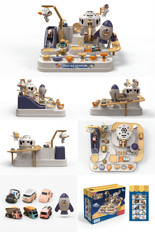 Space Big Adventure Track Set - Interactive Pretend Play Toy for Kids