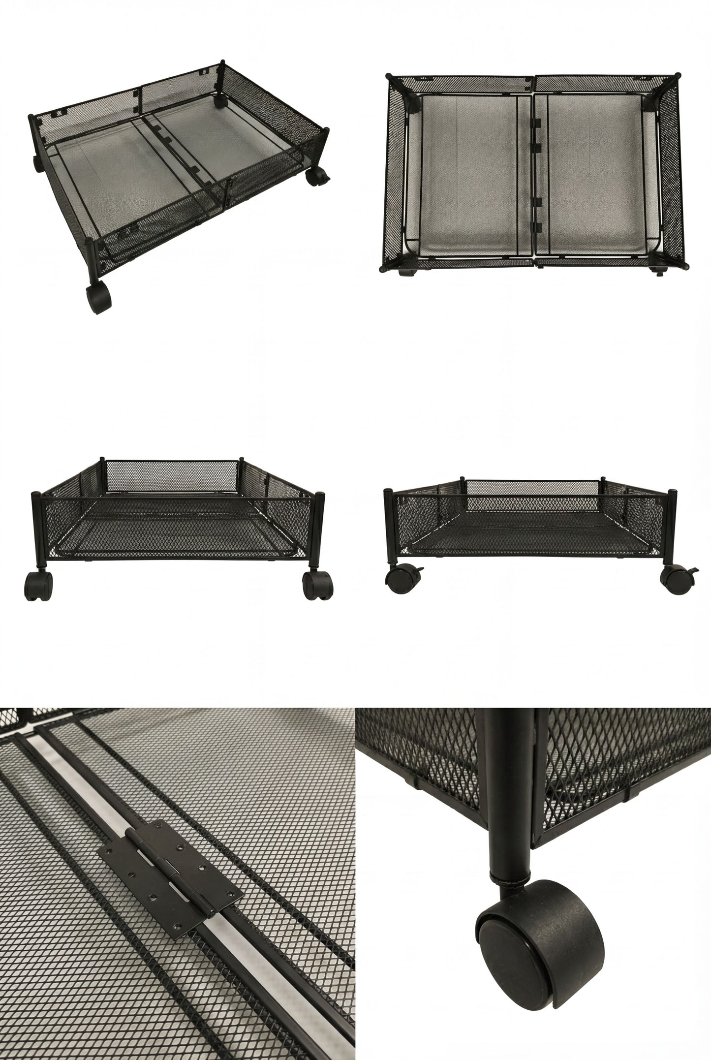 Extendable Under Bed Storage - Rolling Metal Mesh Bin