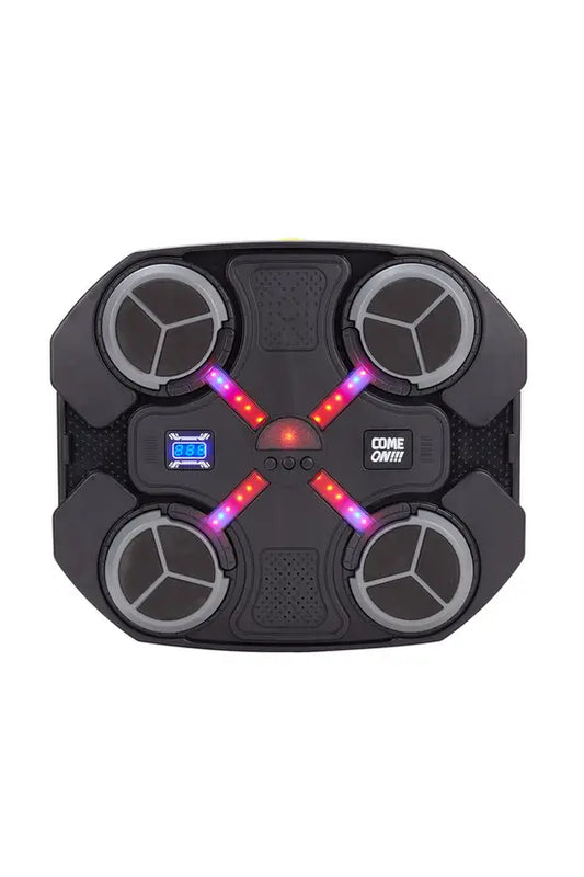 Music Boxing Machine for Kids, LED Light & Bluetooth Wall Mounted Punching Game with Gloves