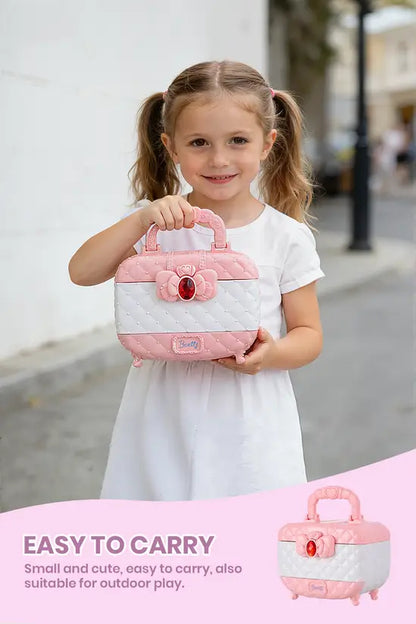 Kids Washable Makeup Kit for Girls, 40-Piece Princess Cosmetic Toy Set with Case, Safe Non-Toxic Beauty Playset, Birthday Gift for Little Girls