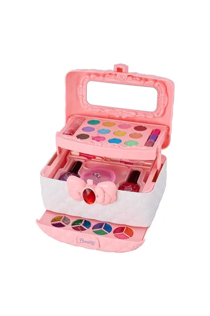 Kids Washable Makeup Kit for Girls, 40-Piece Princess Cosmetic Toy Set with Case, Safe Non-Toxic Beauty Playset, Birthday Gift for Little Girls