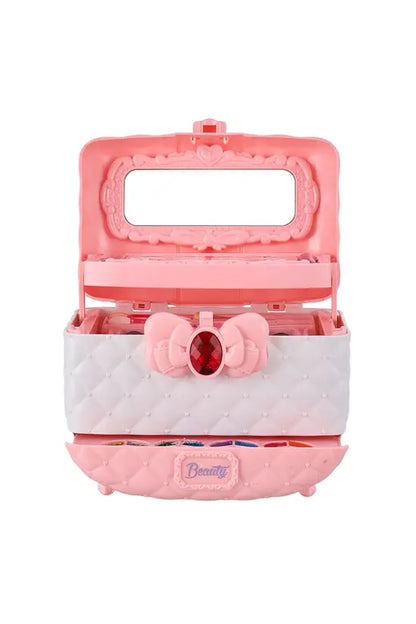 Kids Washable Makeup Kit for Girls, 40-Piece Princess Cosmetic Toy Set with Case, Safe Non-Toxic Beauty Playset, Birthday Gift for Little Girls