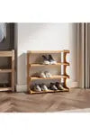 3/4/5 Tier Bamboo Shoe Rack, Compact Freestanding Shoe Storage Organiser, Slim Shoe Shelf for Hallway, Entryway & Small Spaces