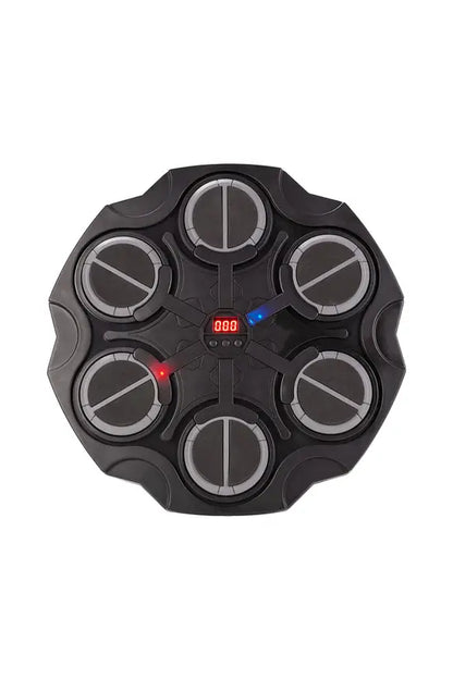 Music Boxing Machine with LED Lights & Bluetooth, Wall Mounted Punching Game with Gloves, 6-Target, for Kids & Adults