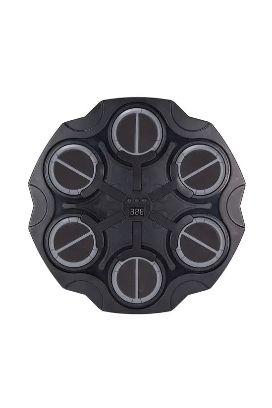 Music Boxing Machine with LED Lights & Bluetooth, Wall Mounted Punching Game with Gloves, 6-Target, for Kids & Adults