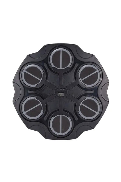 Music Boxing Machine with LED Lights & Bluetooth, Wall Mounted Punching Game with Gloves, 6-Target, for Kids & Adults