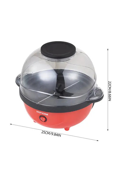 Electric Popcorn Maker with Stirring Function, Non-Stick Popcorn Machine with Transparent Lid, 650W Home Popcorn Popper for Movie Nights
