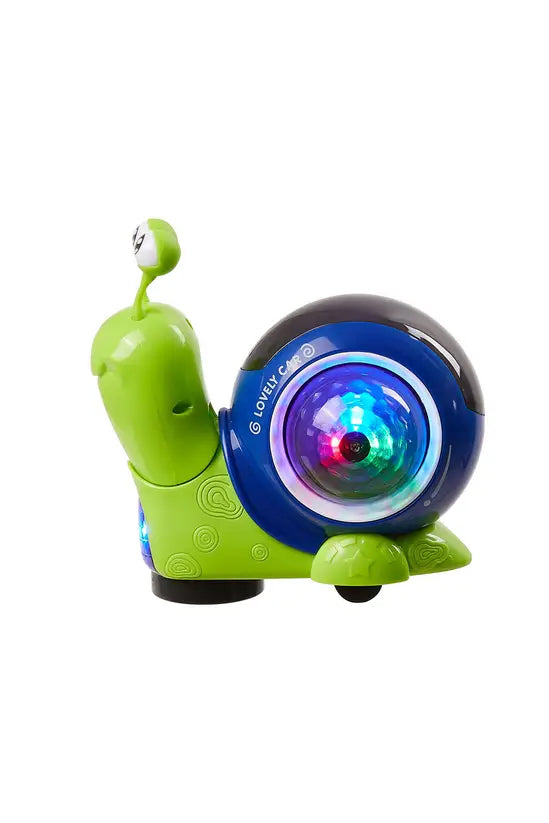 Interactive Bump-and-Go Snail Toy for Toddlers, Moving Light-Up Toy with Music, Educational Kids Gift for Boys & Girls