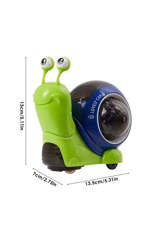 Interactive Bump-and-Go Snail Toy for Toddlers, Moving Light-Up Toy with Music, Educational Kids Gift for Boys & Girls
