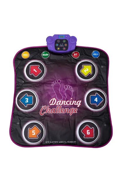 Kids Electronic Dance Mat Toy with Bluetooth, Light-Up Dancing Game Mat with Built-in Music, Educational Gift for Boys & Girls