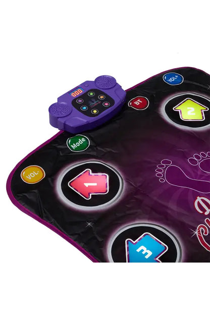 Kids Electronic Dance Mat Toy with Bluetooth, Light-Up Dancing Game Mat with Built-in Music, Educational Gift for Boys & Girls