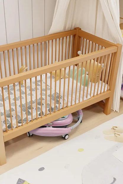 3-in-1 Baby Walker with Push Handle & Sunshade, Foldable Adjustable Height Anti-Rollover Activity Walker for Babies 6-18 Months