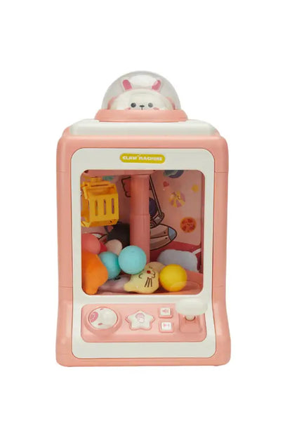 Mini Claw Machine Toy for Kids, Pink Arcade-Style Candy Grabber with Lights & Sounds, Battery/USB Powered, 31cm Tall