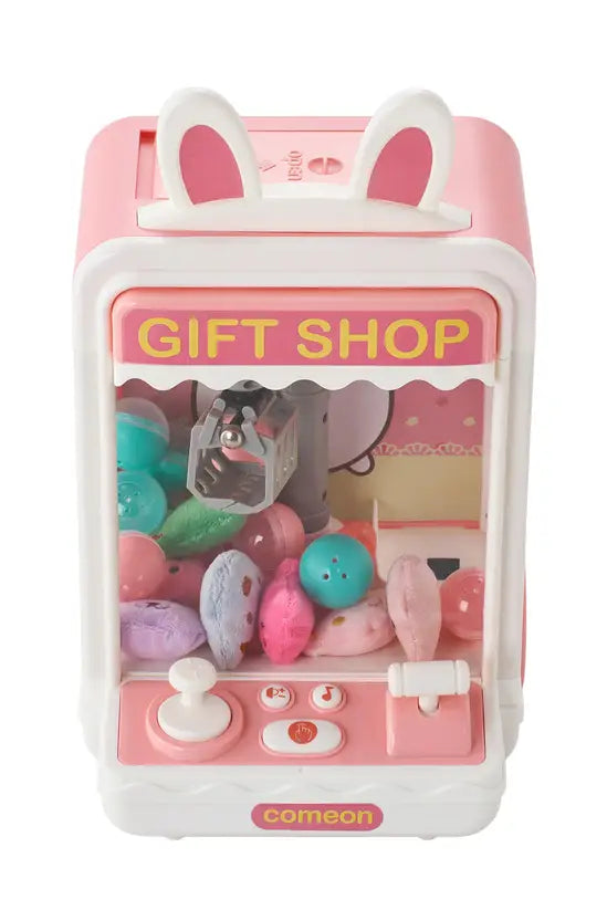 Mini Claw Machine for Kids - Cute Bunny Themed Toy Vending Machine with Lights & Sounds, 60s Timer, Dual Joysticks, USB/Battery Powered, Perfect Birthday Gift for Girls Boys 3+