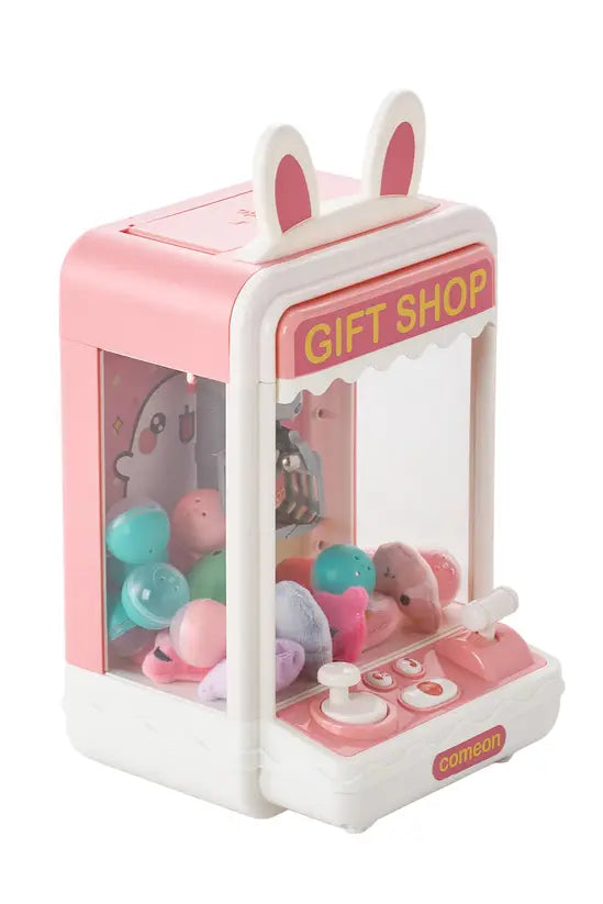 Mini Claw Machine for Kids - Cute Bunny Themed Toy Vending Machine with Lights & Sounds, 60s Timer, Dual Joysticks, USB/Battery Powered, Perfect Birthday Gift for Girls Boys 3+