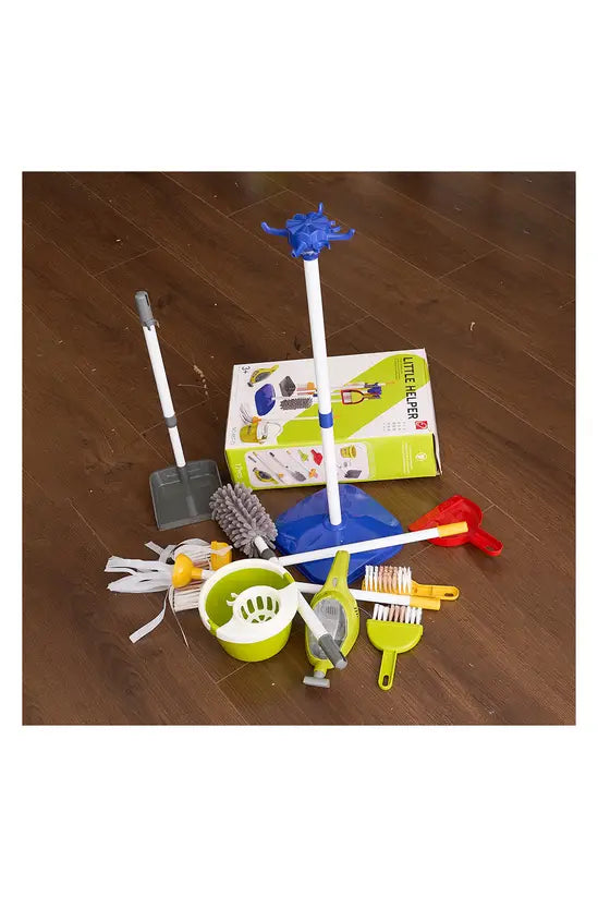Kids Cleaning Toy Set 17PCS - Pretend Play Housekeeping Kit with Vacuum, Mop, Broom & Storage Stand, Educational Role Play Gift for Toddlers 3+