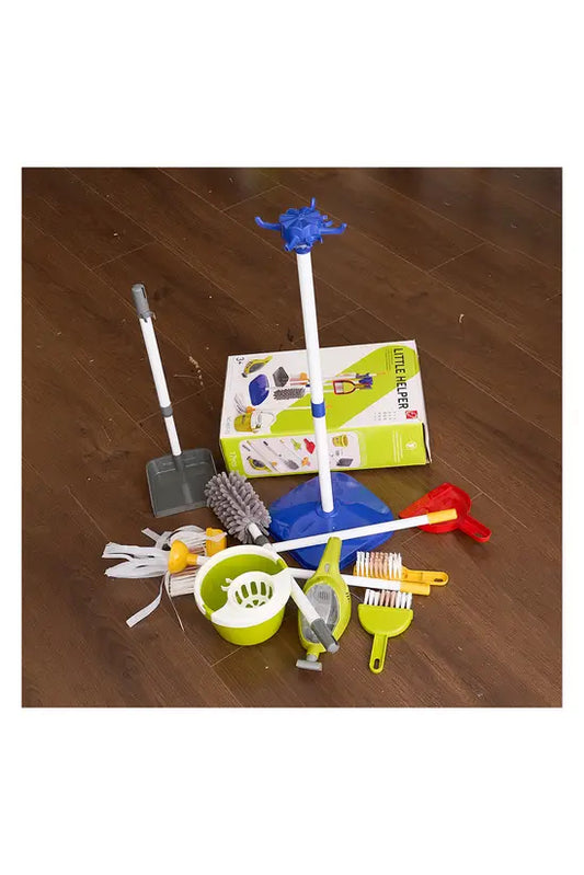 Kids Cleaning Toy Set 17PCS - Pretend Play Housekeeping Kit with Vacuum, Mop, Broom & Storage Stand, Educational Role Play Gift for Toddlers 3+