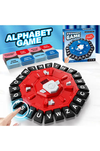 Interactive Alphabet Family Board Game, Electronic Word Challenge Game with 2 Modes, Educational Party Toy for Kids & Adults