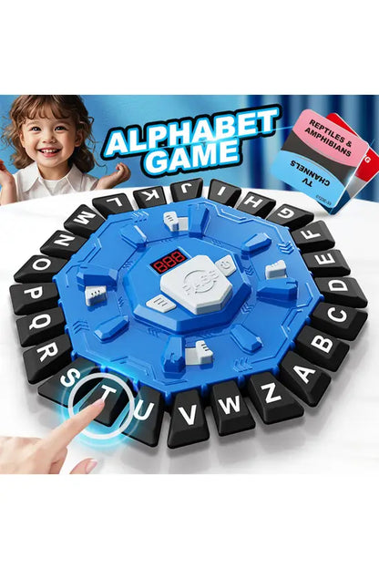 Interactive Alphabet Family Board Game, Electronic Word Challenge Game with 2 Modes, Educational Party Toy for Kids & Adults