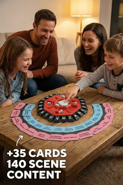 Interactive Alphabet Family Board Game, Electronic Word Challenge Game with 2 Modes, Educational Party Toy for Kids & Adults