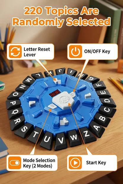 Interactive Alphabet Family Board Game, Electronic Word Challenge Game with 2 Modes, Educational Party Toy for Kids & Adults
