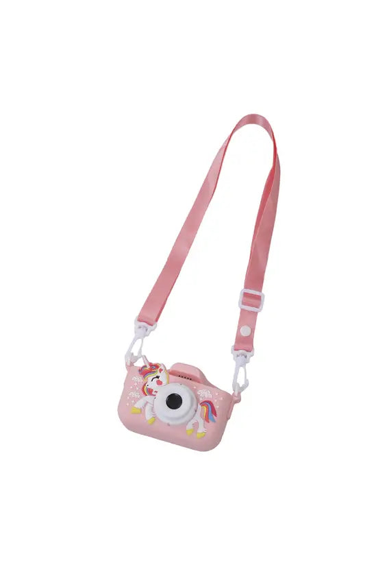 Kids Digital Camera, Unicorn Design 1080P HD Camera with 2.4" IPS Screen, 32GB Storage, Pink