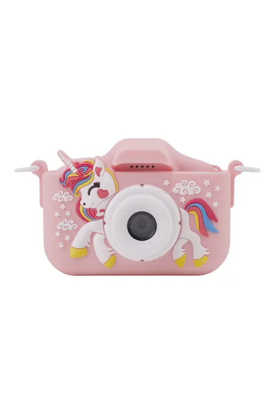Kids Digital Camera, Unicorn Design 1080P HD Camera with 2.4" IPS Screen, 32GB Storage, Pink