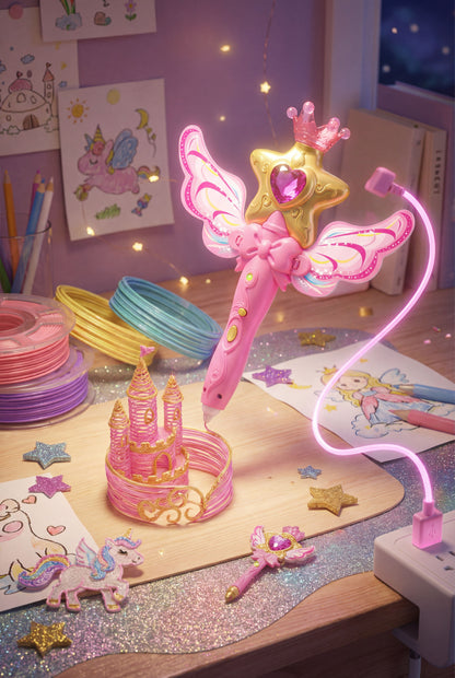 Fairy Wand 3D Printing Pen - Magical 3D Drawing Toy for Kids