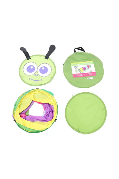 Kids Caterpillar Crawl Tunnel, Pop-Up Colorful Play Tunnel for Toddlers, 180cm Long with Carry Bag